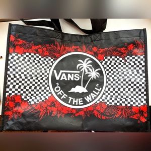 Vans Off The Wall Reusable Large Classic Checkered Black/Red Shopping Tote Bag